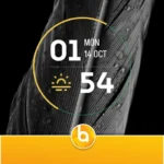 Horloge Fond d’Écran Noir